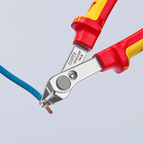 Szczypce dla elektroników Knipex Electronic Super Knips® VDE 78 06 125 (czerwony żółty)