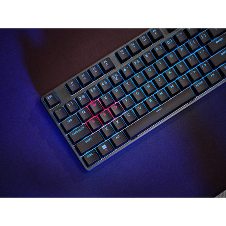 Kompaktowa mechaniczna klawiatura do gier Trust GXT 864 Cada (czarna, układ amerykański (Qwerty), Huano Brown, RGB)
