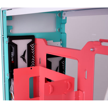 Obudowa mini tower Thermaltake tr100 miętowa truskawka (miętowa jagoda | 2x USB-A | 1x USB-C)