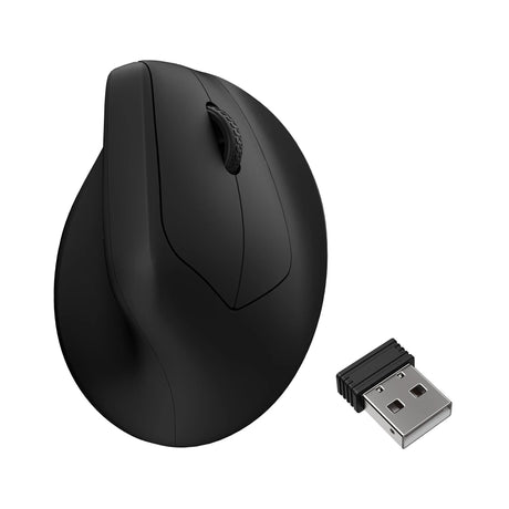 Bezprzewodowa mysz ergonomiczna Keychron m5 (czarna, 100 do 30 000 dpi, 8000 Hz, 2,4 GHz Bluetooth USB)