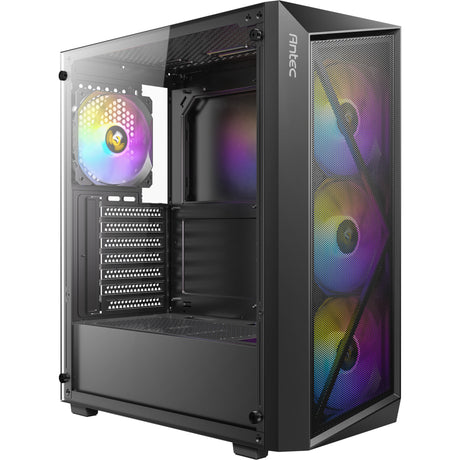 Obudowa midi tower Antec ax67 argb (czarna | 3x usb-a | szkło hartowane)