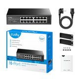 Przełącznik Cudy 16-portowy 10 100 Mbps Ethernet (czarny)