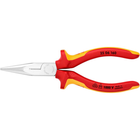 Szczypce radiowe Knipex proste z obcinakiem bocznym | 160mm | vde - 2506160