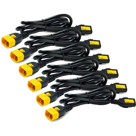 Zestaw kabli zasilających APC c13-c14 iec (czarno-żółty, 6 sztuk, 1,2 m, ap8704s-ww)