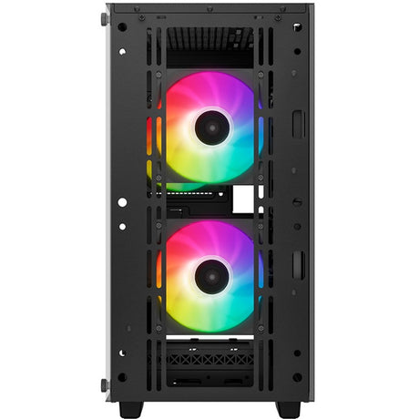 Obudowa mini tower Deepcool CC360 ARGB (czarna | 2x USB-A | RGB | szkło hartowane)