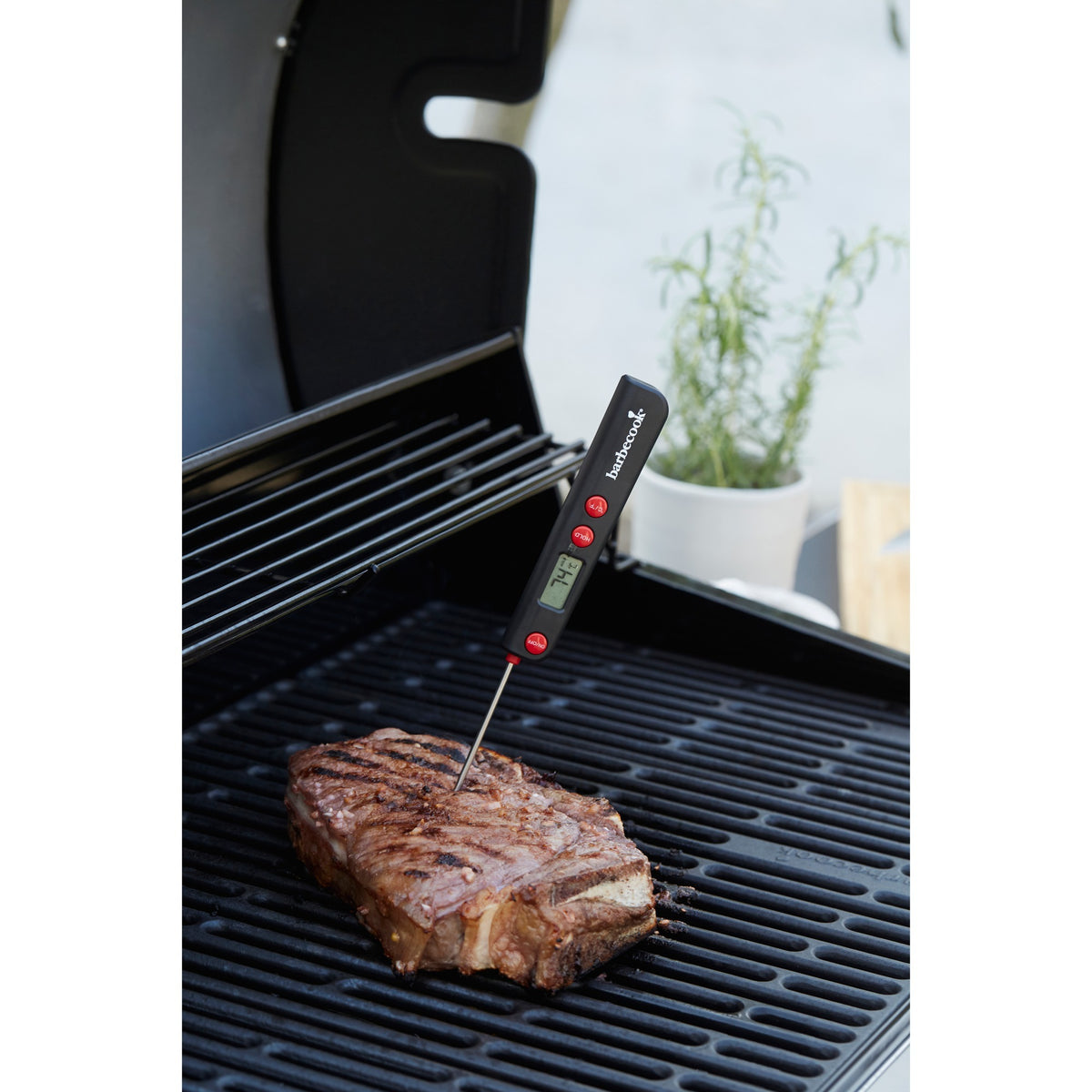 Cyfrowy termometr kieszonkowy Barbecook (czarny)