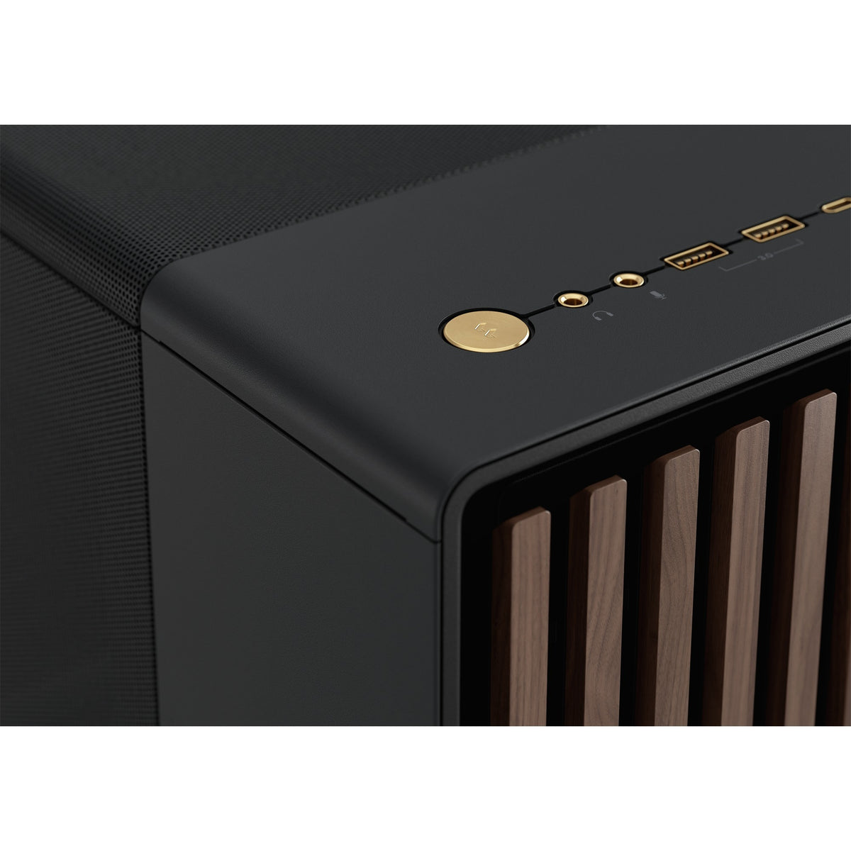 Obudowa North Midi Tower o konstrukcji fraktalnej (kolor czarnego drewna | 2x USB-A | 1x USB-C)