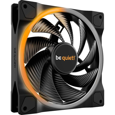 Bądź cicho! szybki wentylator obudowy Light Wing PWM RGB (czarny, 140 x 140 x 25 mm)