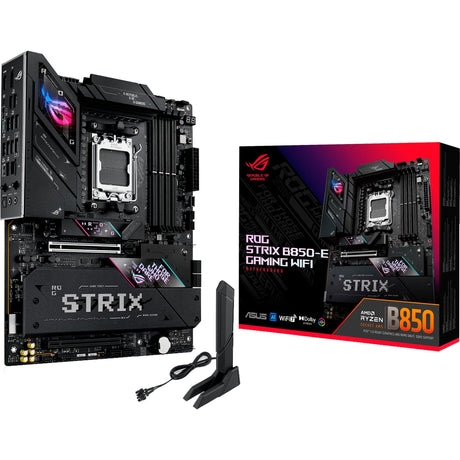 Płyta główna Asus ROG Strix B850-E Gaming WiFi Socket AM5 (czarna, RAID, 5 GB-LAN, Wi-Fi 7, BT, dźwięk, ATX)