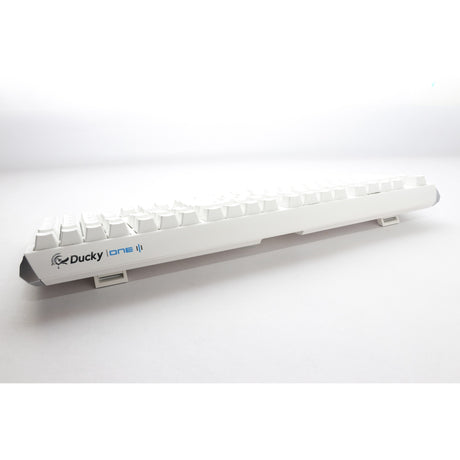 Ducky one 3 klasyczna, czysta biała klawiatura mechaniczna rgb (biała, układ amerykański (qwerty), wiśnia mx speed silver, 100%, dioda rgb, double-shot pbt, hot-swap, mechanika szarlatanu)