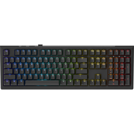 Klawiatura mechaniczna Ducky one x bezprzewodowa rgb (czarna, układ amerykański (qwerty), indukcyjna, 100%, z możliwością wymiany podczas pracy, pbt, 2,4 ghz | bluetooth | usb-c)