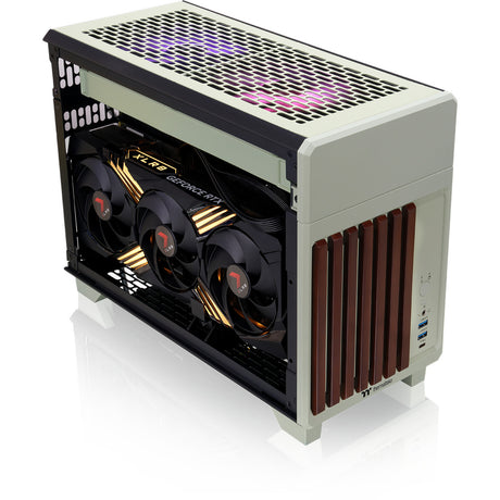 Obudowa mini tower Thermaltake tr100 ws matcha green (jasnozielony | 2x USB-A | 1x USB-C)