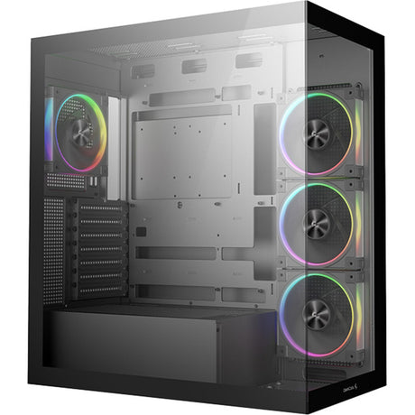 Obudowa midi tower Deepcool CG580 4f v2 (czarna | 2x USB-A | 1x USB-C | RGB | szkło hartowane)
