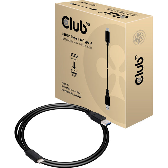 Club 3d USB 3.1 typ-c - typ-a, kabel 1m (cac-1523)