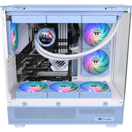 Thermaltake ct120 ex Reverse argb Sync wentylator chłodzący do komputera hortensja niebieska (zestaw 3 wentylatorów) wentylatory do obudowy (jasnoniebieski, 3 sztuki, 120 x 120 x 25 mm, pwm)
