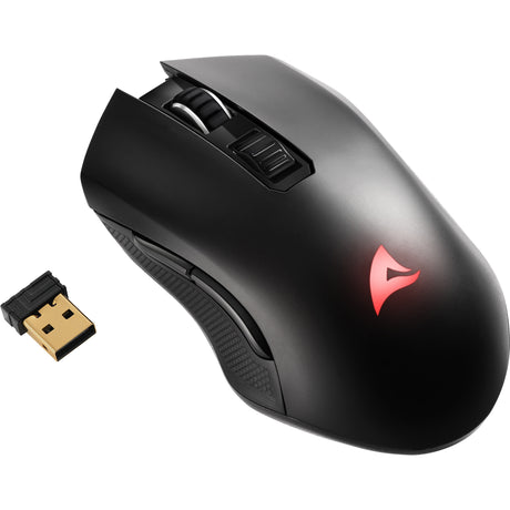Mysz do gier Sharkoon Skiller sgm30w (czarna, 600 - 6000 dpi, rgb, 2,4 GHz USB)