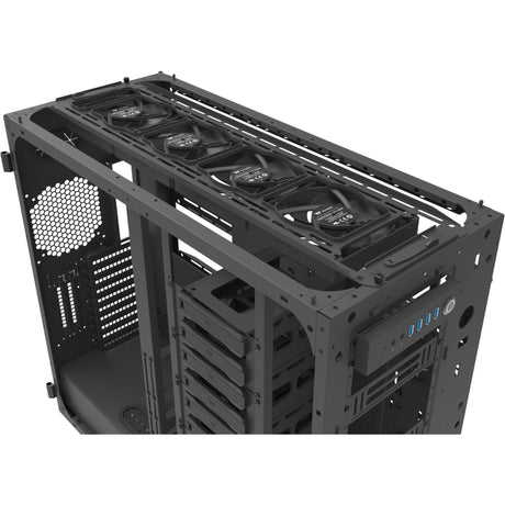 Obudowa typu big tower Thermaltake ax700 tg (czarna | 4x USB-A | 1x USB-C | szkło hartowane)