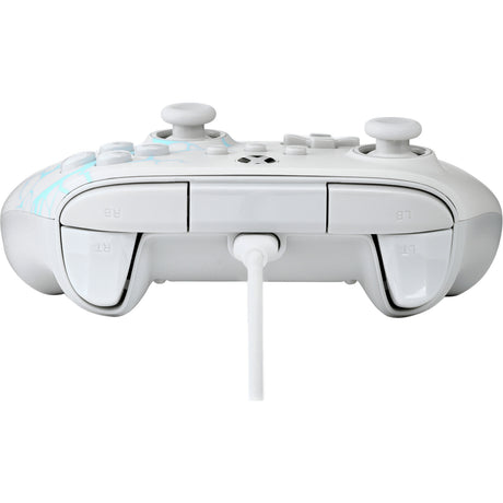 Kontroler Powera Advantage z kablem do konsoli Xbox x|s - polar ice (biało-niebieski, xbox series x|s, xbox one, PC)
