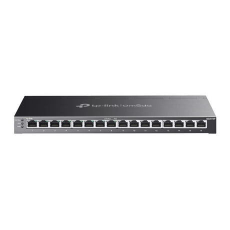 Przełącznik inteligentny tp-link omada sg2016p 16-portowy gigabitowy (czarny, 8x poe+)