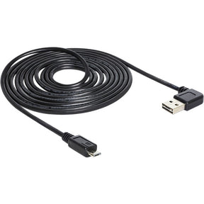 Delock Kabel USB2.0 a 90° > USB micro-B (czarny, 5 metrów)