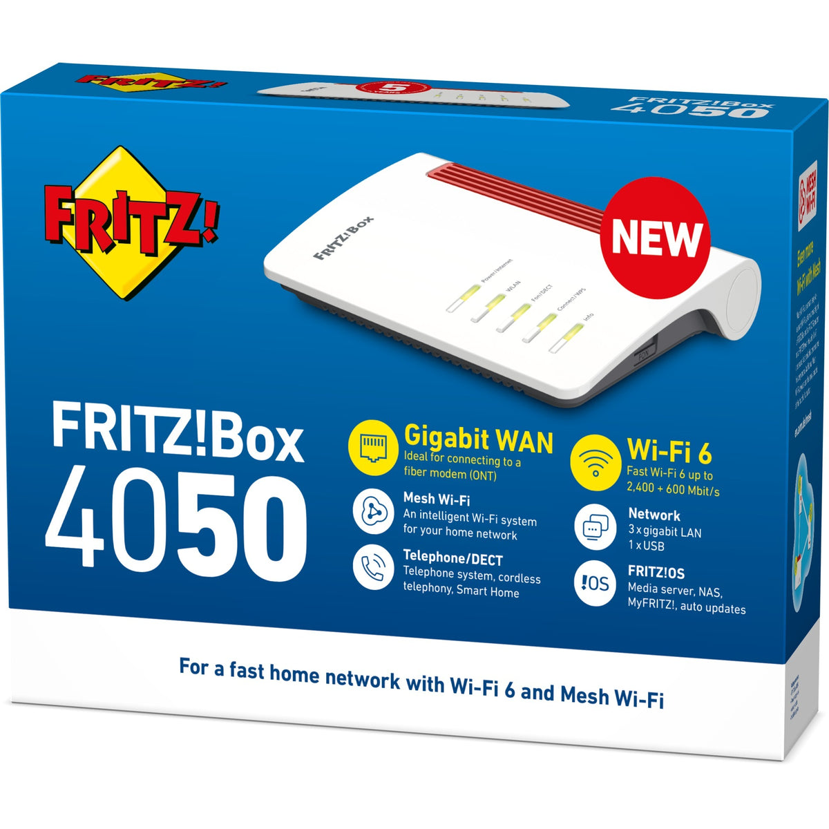 Fritz! router międzynarodowy box 4050 edycja (biało-czerwony, mesh wi-fi)