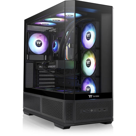 Obudowa Midi Tower Thermaltake View 370 tg argb (czarna | 2x usb-a | 1x usb-c | rgb | szkło hartowane)