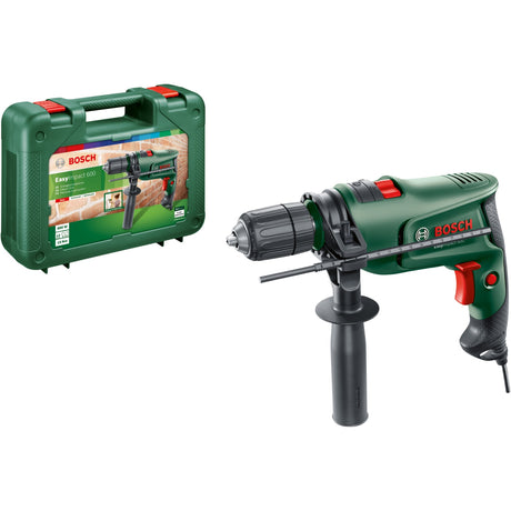Wiertarka udarowa Bosch Easyimpact 600 (zielona czarna, walizka w zestawie)
