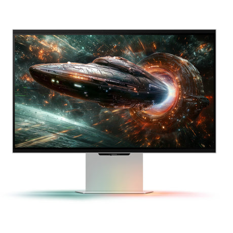 Monitor do gier Samsung Odyssey 3D G90XF 27 4K UHD (srebrny, 2x HDMI, DisplayPort, 2x USB-A, USB-B, 165 Hz)