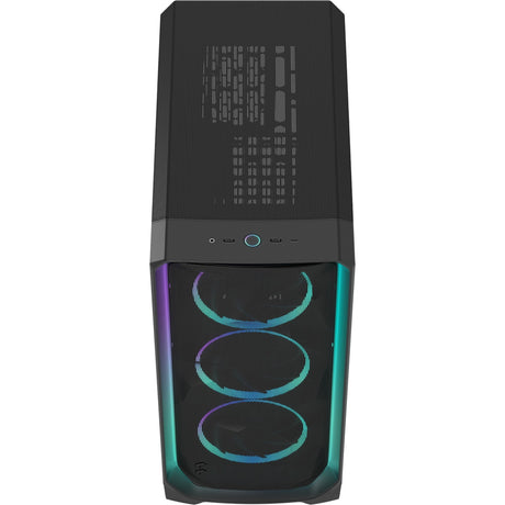 Konstrukcja fraktalna meshify 3 ambient pro rgb obudowa midi tower (czarna | 2x usb-a | 1x usb-c | rgb | szkło hartowane)