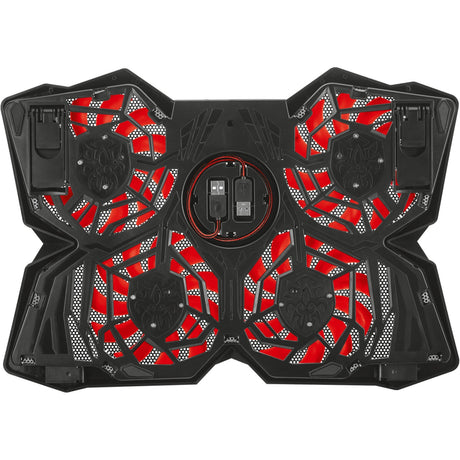 Trust GXT 278 Yozu Podstawka chłodząca do notebooka Lodówka do laptopa (czarna, 20817, czerwone diody LED)