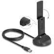 Delock Dwuzakresowy adapter USB WLAN Wi-Fi 6e Adapter WLAN AX3000 (czarny)