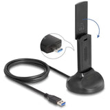 Delock Dwuzakresowy adapter USB WLAN Wi-Fi 6e Adapter WLAN AX3000 (czarny)