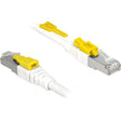Delock kabel krosowy stp, rj-45 bezpieczny kat.6a (biały, 85330, 0,5 metra)