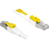 Delock kabel krosowy stp, rj-45 bezpieczny kat.6a (biały, 85330, 0,5 metra)