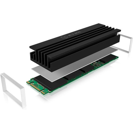Radiator Icy box ib-m2hs-70 (czarny, obsługuje dysk SSD m.2 2280)