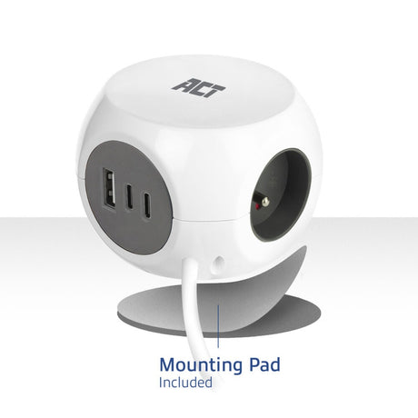 Act Connectivity Act listwa zasilająca z 3 gniazdami, zasilanie 30 W, porty USB-C a, długość kabla 1,5 m ac2425