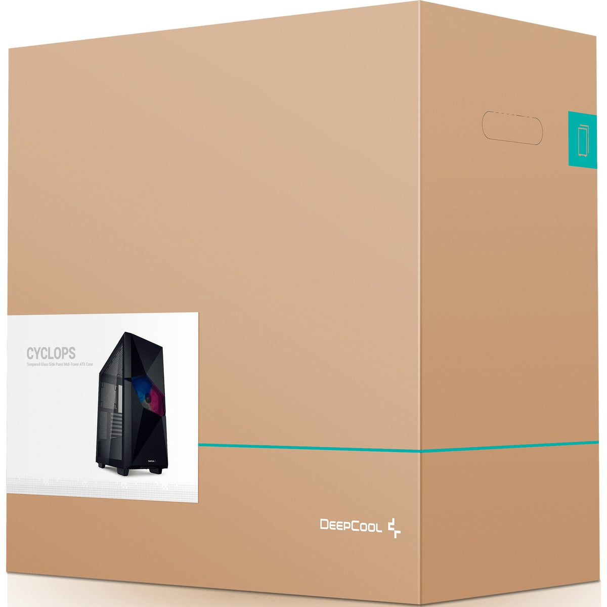 Obudowa midi tower Deepcool Cyclops (czarna | 1x USB-A | 1x USB-C | okienko)