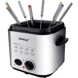 Steba df95f - mini frytkownica do fondue (stal nierdzewna czarna, 1,25 litra)