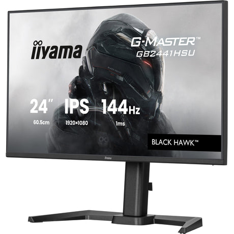 Monitor do gier Iiyama G-Master Black Hawk GB2441HSU-B1 23.8 (czarny, HDMI, DisplayPort, 2x USB-A, USB-B, 144 Hz)