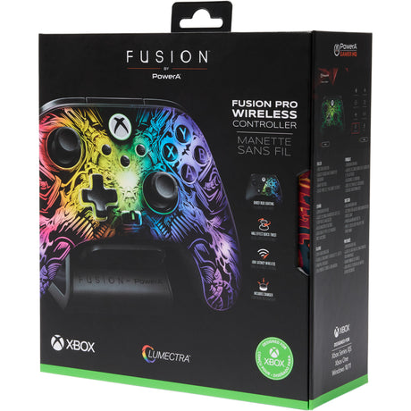 Kontroler bezprzewodowy Powera Fusion Pro do Xbox Series X|S z Lumectrą (czarny, RGB, Xbox Series X|S, Xbox One, PC)