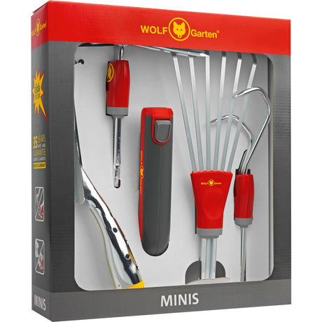 Wolf-garten multi-star mini set p 262 zestaw ogrodowy (czerwono-szary, 5-częściowy)