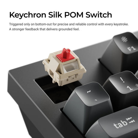 Keychron q5 ultra-m3 8k bezprzewodowa, niestandardowa klawiatura mechaniczna (biała, układ amerykański (qwerty), jedwabny pom czerwony, 96%, rgb, hot swap, 8k, 2,4 ghz | bluetooth 5.2 | usb-c)