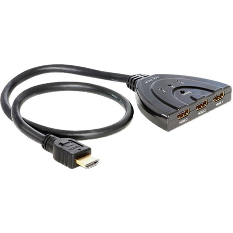 Delock Przełącznik HDMI 3 > 1 Przełącznik HDMI (czarny, 60 centymetrów)