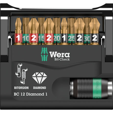 Wera Bit-check Diamond - zestaw bitów - 12-częściowy