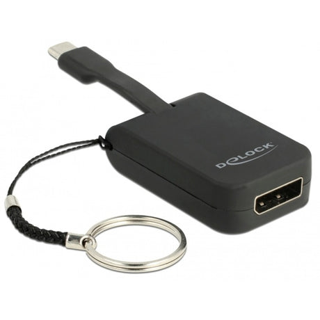 Delock Brelok na klucze z adapterem USB-C > Displayport (czarny, 4k 60hz)