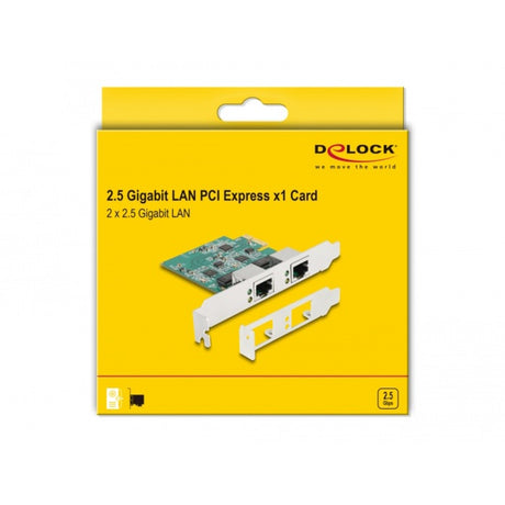 Delock karta pci express x1 do karty sieciowej 2 x rj45 2.5 gigabit lan rtl8125