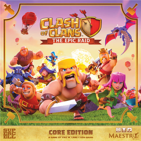 Asmodee Clash of Clans: epicka gra planszowa typu raid (angielski, 2–4 graczy, 45–90 minut, od 12 lat)