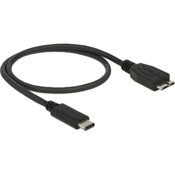 Delock Adapter USB-C 3.1 > USB 3.1 micro-USB (czarny, 0,5 m, USB 3.1 gen 2)