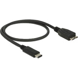 Delock Adapter USB-C 3.1 > USB 3.1 micro-USB (czarny, 0,5 m, USB 3.1 gen 2)