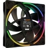 Bądź cicho! Wentylatory Light Wings PWM RGB (czarne, 3 sztuki, 120 x 120 x 25 mm)